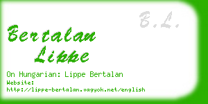 bertalan lippe business card